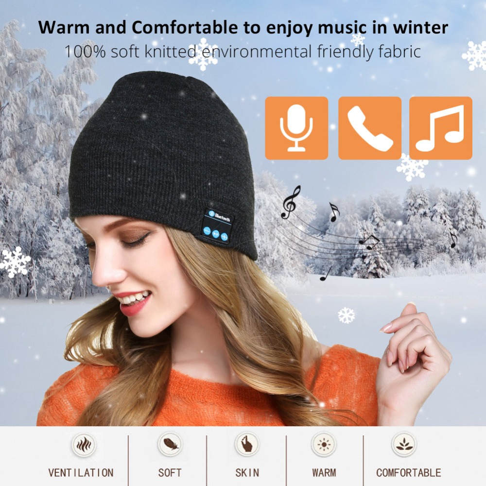 Bluetooth Headphone Winter Hat Warm Beanie Music Cap With Gloves Wireless Bluetooth Earphone Speaker With Mic Sport Hat Headset