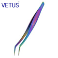 Vetus Eyelash Extension Tweezers Anti-magnetic Volume Lash Tweezers Gold Eyebrow Pincet