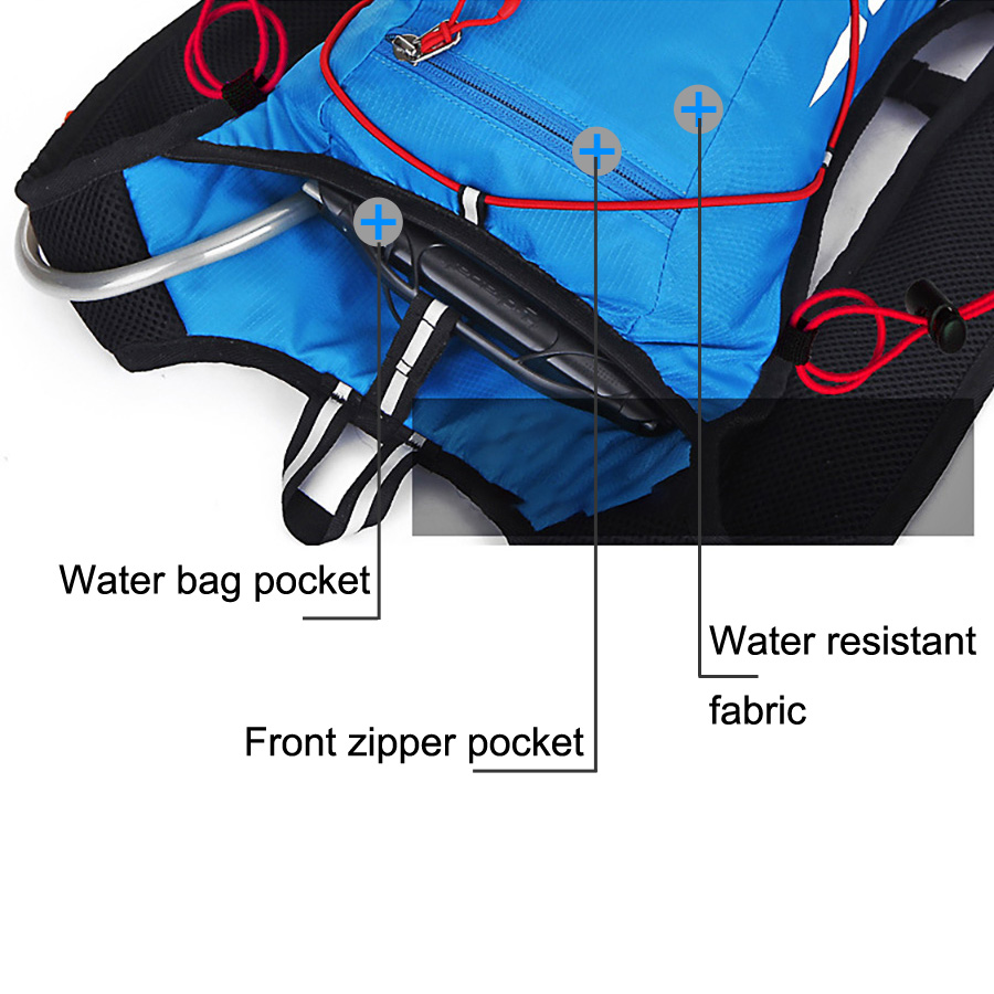 NEWBOLER 8L Women Men Marathon Hydration Vest Pack For 2L Water Bag Cycling Hiking Bag Outdoor Sport Trail Running Backpack