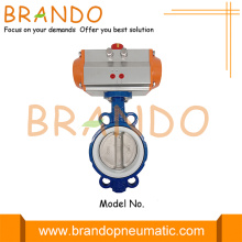 DN125 Cast Iron Butterfly Valve With Pneumatic Actuator