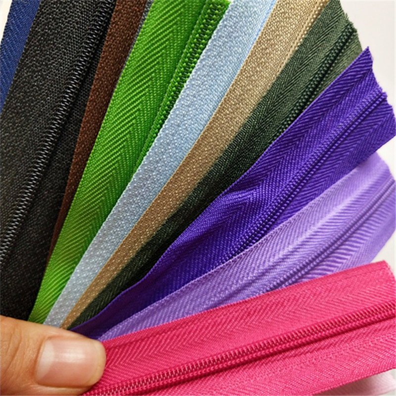 20pcs and 20 zipper Slider Feel free to cut 10-100cm Nylon Coil Zippers Tailor Sewing Craft (20 colors)