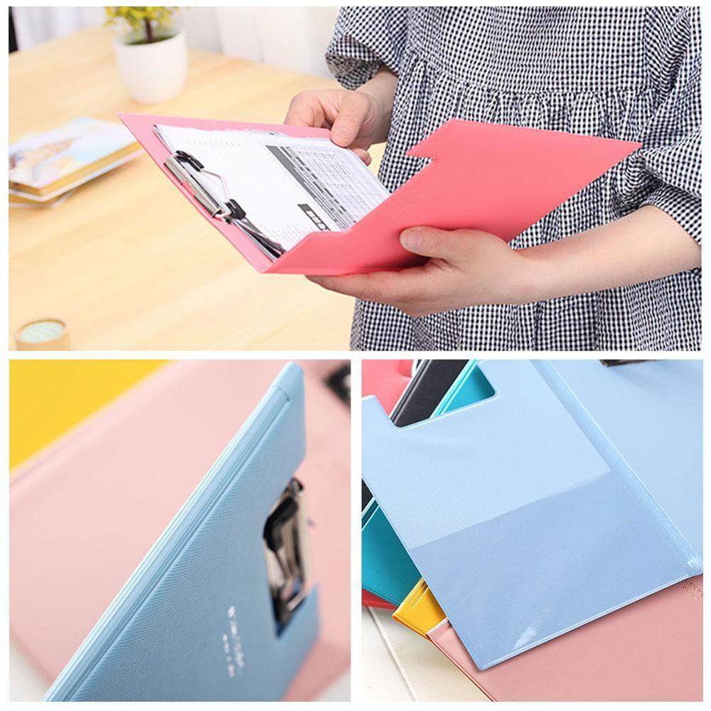 A5 Waterproof Clipboard Writing Pad File Folder Document Colors Stationery Holder Office Supply 6 School Y4P2