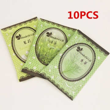 10PCS 6X9cm Home Fragrance Sachet Bag Natural Grain Scented Wardrobe Deodorant Air Freshener Colorful Printed Package 12 Flavors