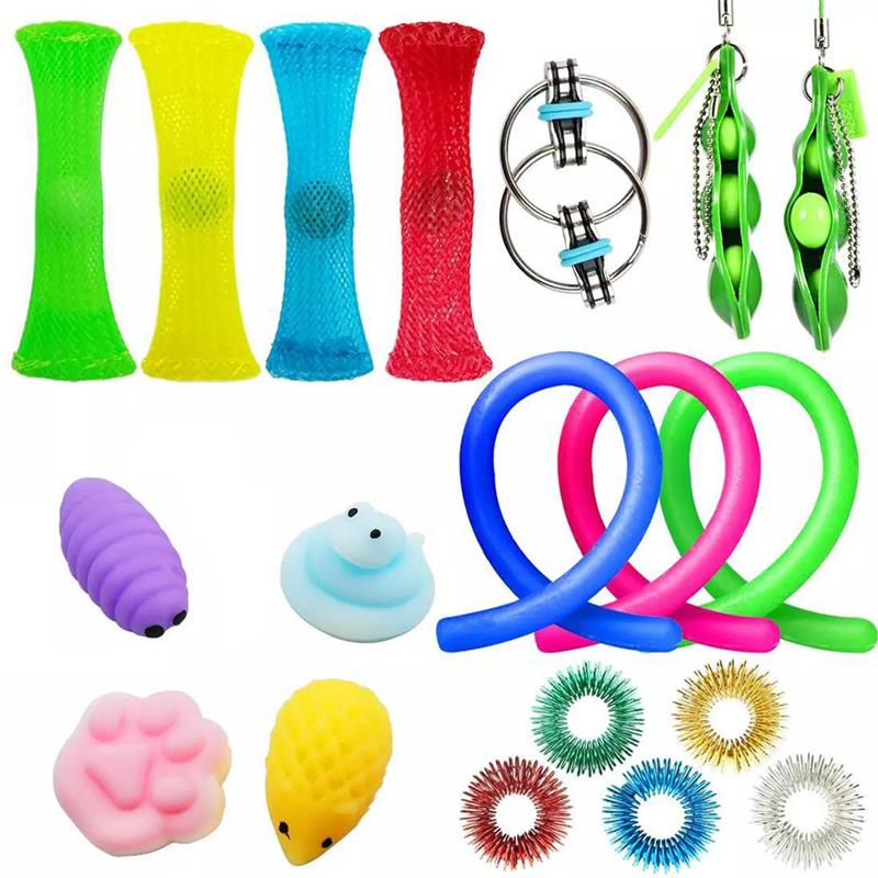 20/24pcs Sensory Toys Marbles Ball Autism ADHD Anxiety Therapy Toys Sensory Fidget Toys Set EDC Stress Relief Hand Fidget Toys