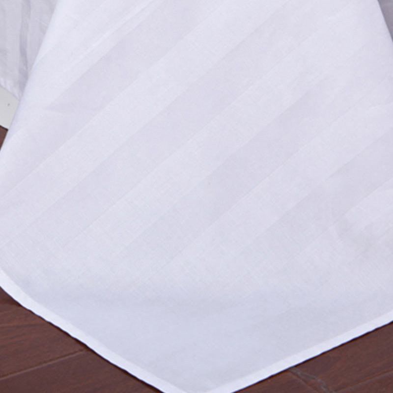 White Hotel Satin Flat sheet 100% Cotton Solid color Stripe Bedspread Bed sheet