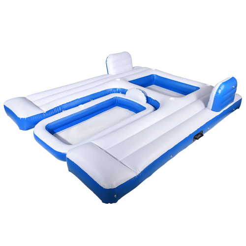 White Inflatable floating island 5 people floating island for Sale, Offer White Inflatable floating island 5 people floating island