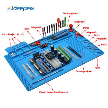 ESD Heat Insulation Working mat Soldering Station Iron Phone Computer Repair Mat Magnetic Heat-resistant BGA Insulator Platform