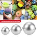 2Pcs Round Aluminium Alloy Semicircle Sphere Bath Molds DIY Bathing Tool Salt Ball Homemade Crafting Gifts Mould