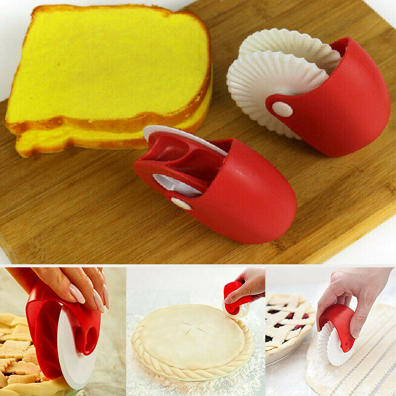 Pastry Cutter Kitchen Pizza Pastry Lattice Cutter Pastry Pie Decor Cutter Bakeware Wheel Roller Round Baking & Pastry Tools