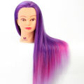 NEVERLAND 30 Inch Colorful Mannequin Head Purple Rainbow Long Hair Training Head Professional Hair Styling PracticeDoll Heads