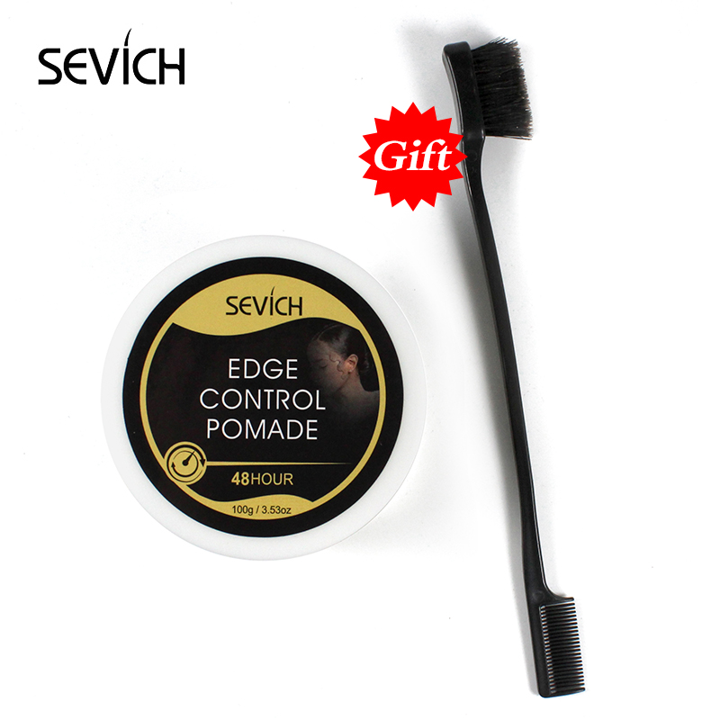 Sevich Hair Pomade Natural Hairstyle Wax For Women Edge Control Pomade Hair Cream Gel Broken Hair Repair 100g Comb free