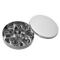 Stainless Steel Mini Cookie Cutter Set 12/24Pcs Biscuit Cookie Mold Party Pastry Cutters Mold Baking Tools