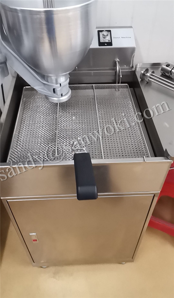 Fully automatic Vertical Electric donut machine with locker commercial Donughnut making Fryer donut maker machine with 3 moulds