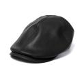 PU Visor Men Women Vintage Leather Beret Caps Beret Cabbie Gatsby Flat Hat Newsboy Sunscreen casquette viseras para mujer#T2