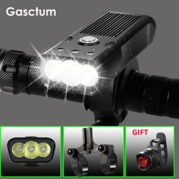 Super Bright Bicycle Light L2/T6 USB Rechargeable 5200mAh Bike Light Waterproof LED Headlight Power Bank Bike Accessories