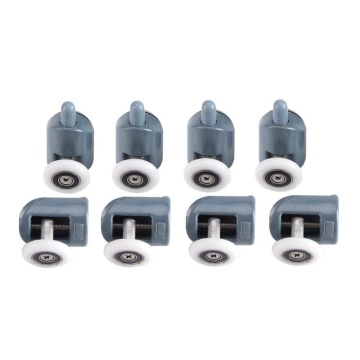 THGS 8Pc Shower Door Castors Rolls Shower Door Rollers Sliding Door Roller Guide Shower Spare Parts Glass Door Pulleys Wheels