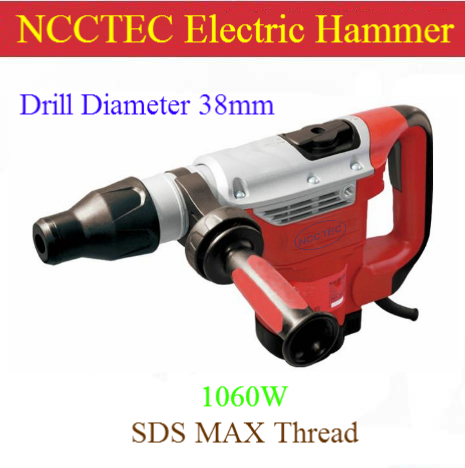 1.5'' 38mm SDS MAX electric rotary hammer breaker | drill holes in concrete brick stone | 1060w power 9J plastic case