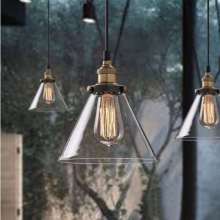 E27 Retro Vintage Chandelier Lamp Shade Industrial Lamp Cover Cord Coffee Bar Glass Cover Ceiling Pendant Light Base