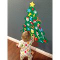 32pcs 3ft DIY Felt Christmas Tree Set - Xmas Decorations Wall Hanging Ornaments Kids Gifts Party Supplies New Year Gifts