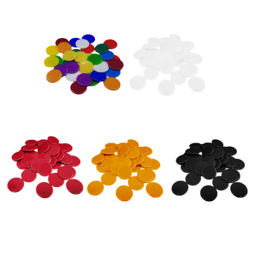 100pcs Poker Chips Coins Solid Color Casino Supply Family Games Accs