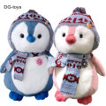 Cute Fluffy Hair penguin plush toy Stuffed Cartoon animals Plushies Scarf Hat Dressing Penguin Doll toys for Children Xmas Gift