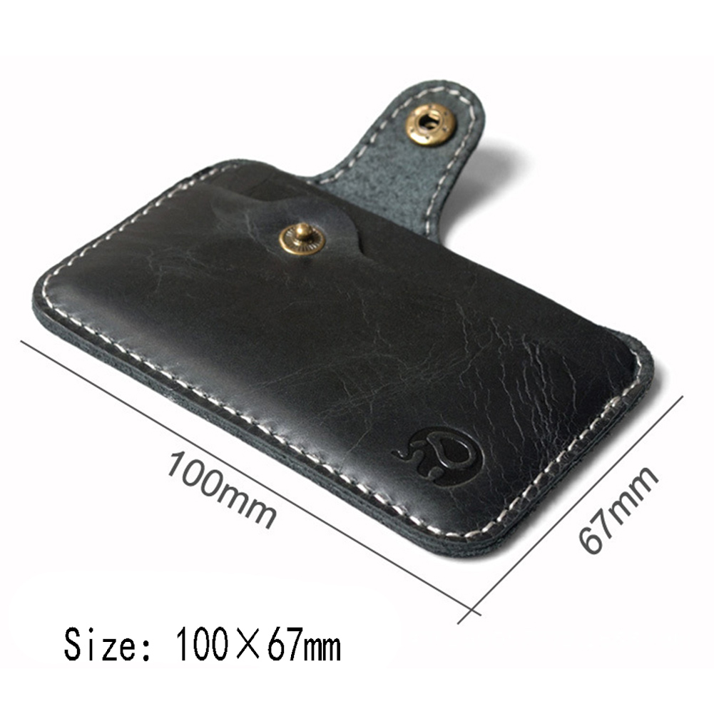 1pcs Retro Leather Card Wallet Men Business Bank Card Holder Thin Credit Card Case Convenient Small Cards Pack Cash Pocket