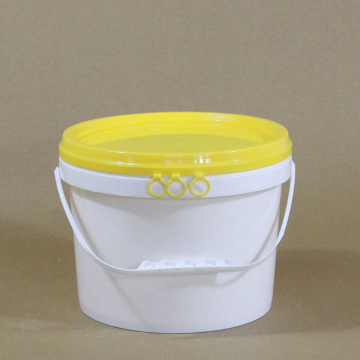 Round 6 liter plastic pail with handle and Lid Food Grade PP material unbreakable Liquid food Lotion buckets 2PCS/lot