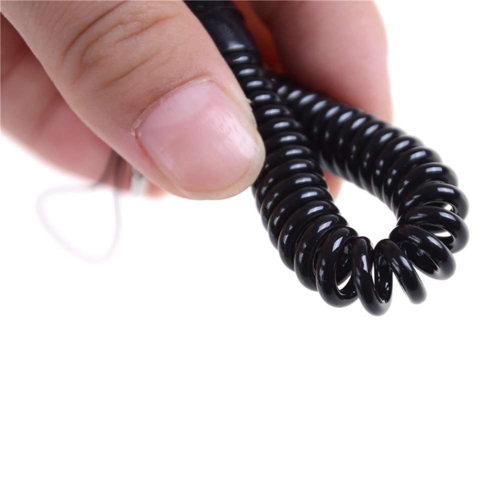 Tactical Retractable Plastic Spring Elastic Rope Security Gear Tool For Outdoor Hiking Camping Anti-lost Phone Keychain