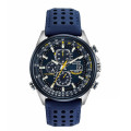 Luxury Japan Brand Quartz Watches Business Casual Steel/leather Band Watch Men's Blue Angels World Chronograph WristWatch