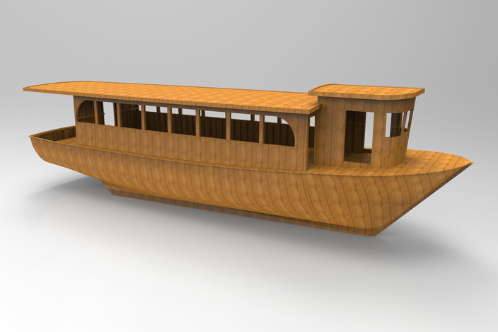 Wooden building - passenger ship Custom order high precision digital models 3D printing service Classic objects ST2308