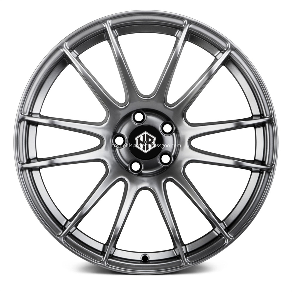 H R Tech Wheels Hre52 Hyper Black Front