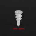 uxcell 50pcs 15mmx33mm High-strength Plastic Drywall Hollow Wall Anchors Expansion Pipe White Fit for 4mm Screws