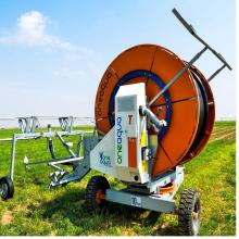 Low pressure irrigation of delicate crops, automatic lifting, high spray uniformity of the coil machine 90-280TX