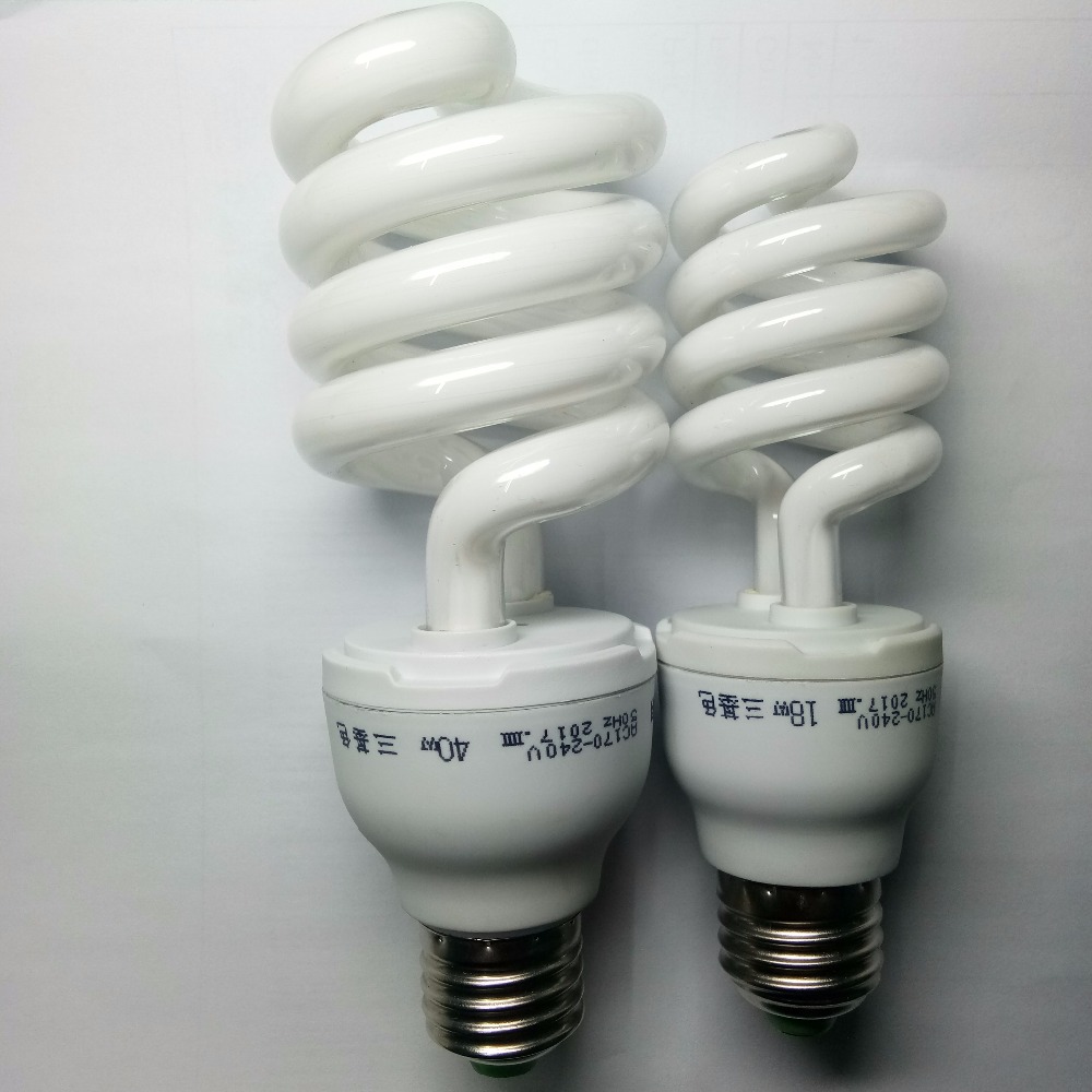 AC170-240V E27 40W 15W spiral tube energy saving lamp Fluorescent light bulb