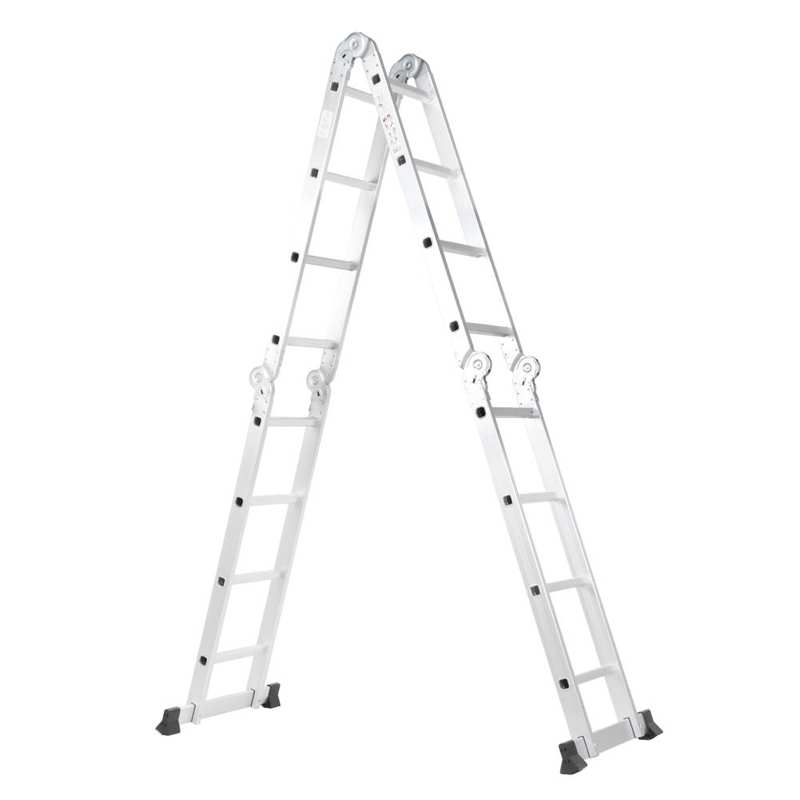 Extension Multifunction Aluminum Alloy Adjustable Folding Ladder with 2 Panels for Home Warehouse Telescopic Pontoon Ladder