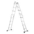 Extension Multifunction Aluminum Alloy Adjustable Folding Ladder with 2 Panels for Home Warehouse Telescopic Pontoon Ladder