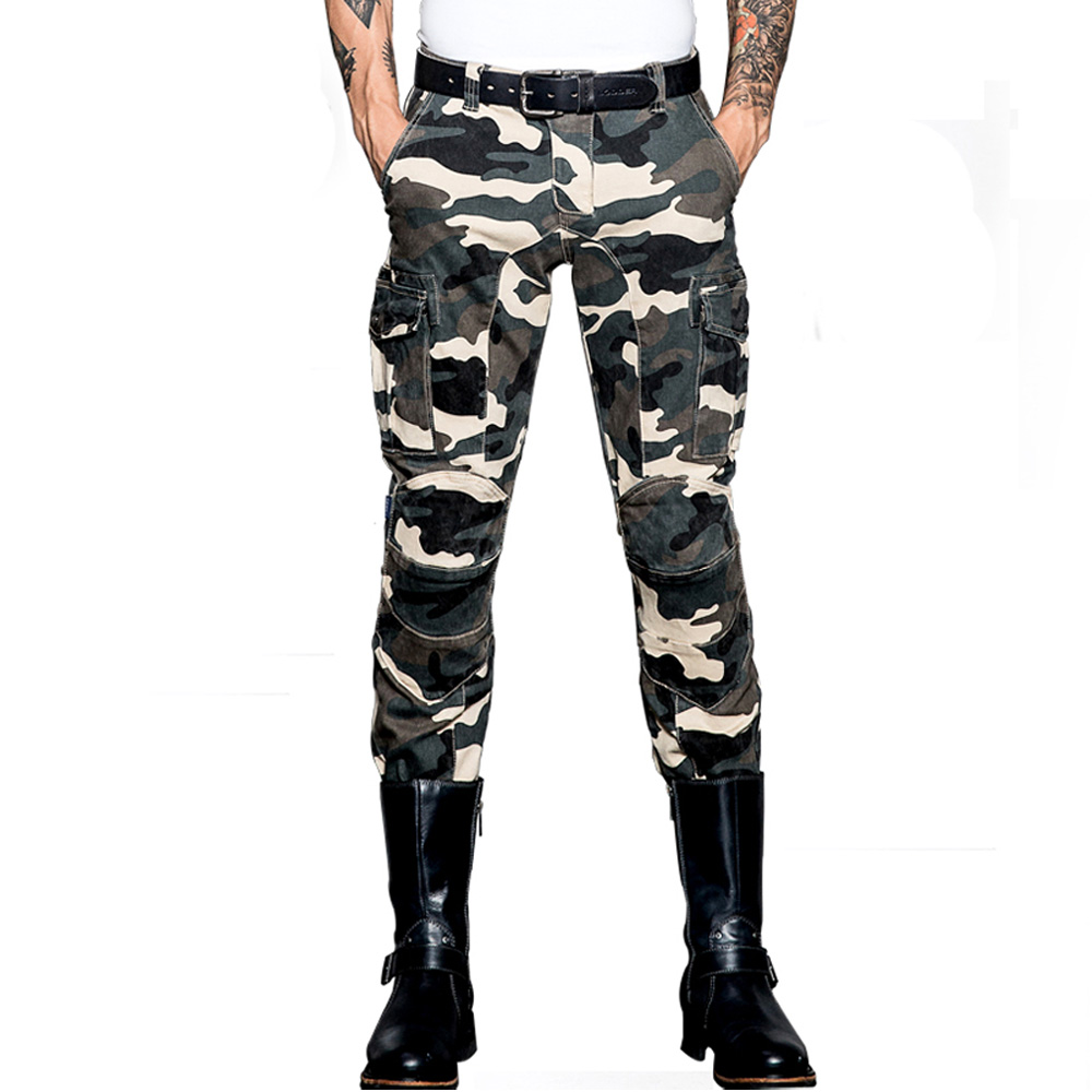 moto jeans apparel motorcross pants camouflage jeans leisure motorcycle men off road outdoor pants with protective knee pads