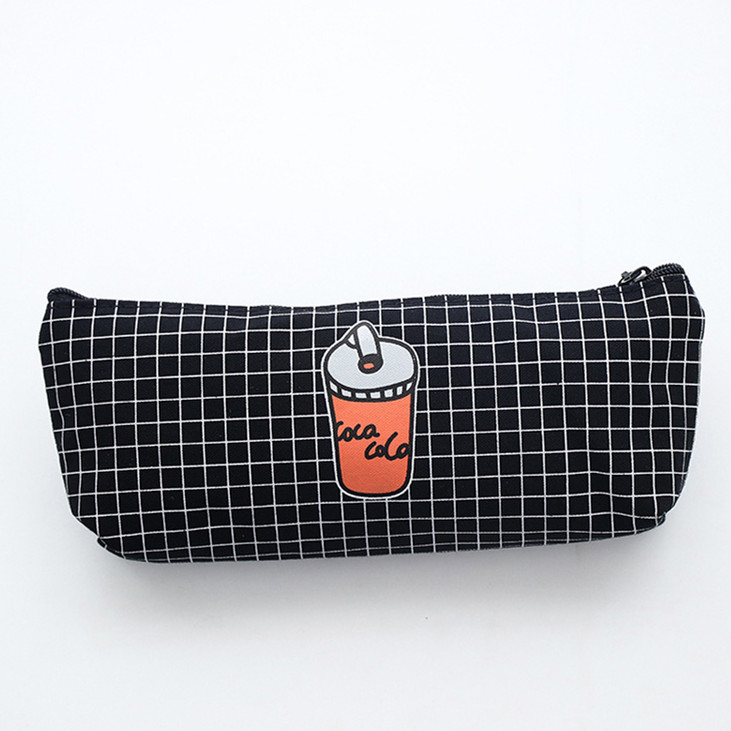 Cute simple pencil case pizza fries pattern pen box student school pencil case office stationery