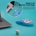FD E680 2.4G Wireless Mouse Super Cute Cartoon Ergonomic design Mice With 20cm Cartoon Animal Pattern Mouse Pad for Office
