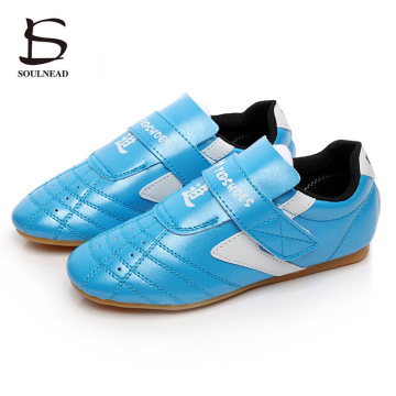 Blue Taekwondo Shoes Men Gym Sneakers Adult Child Martial Arts Taichi Kung Fu Shoes Soft Sole wushu Wrestling Training Shoes