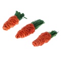 3Pcs Carrot Shaped Rabbit Hamster Chew Bite Toys Guinea Pig Tooth Cleaning Toys