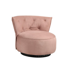 Contemporary Swivel Fabric Lounge Chair