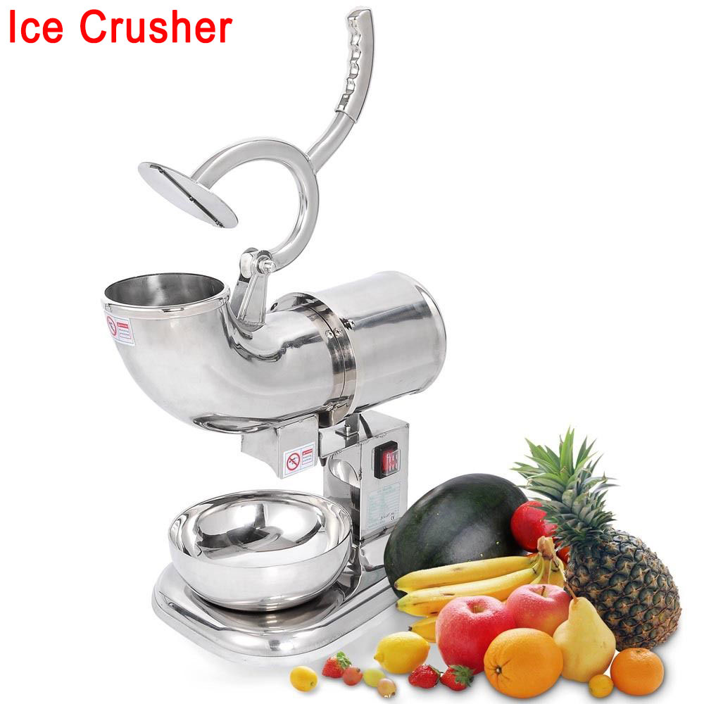 Fully Stainless steel Ice Crushers Shavers Electric Ice Smoothies Maker Blender Machine For Coffee Bar Shop 220V/110V