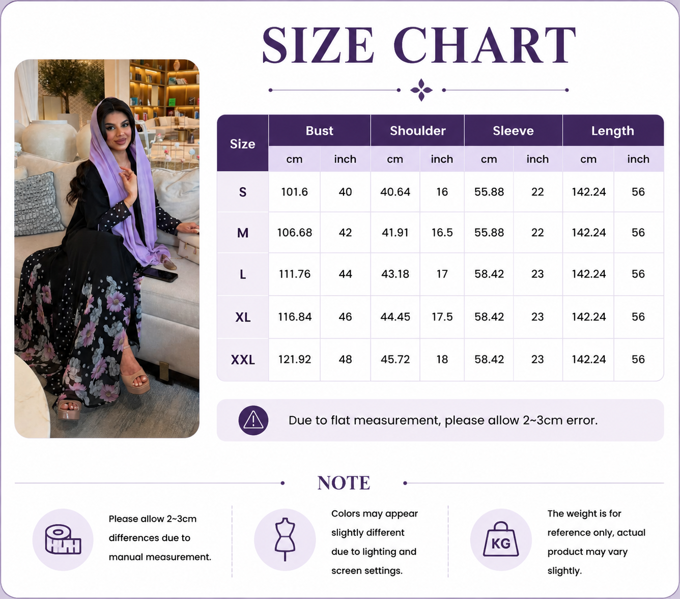 Floral Print Open Abaya with Chiffon Headscarf