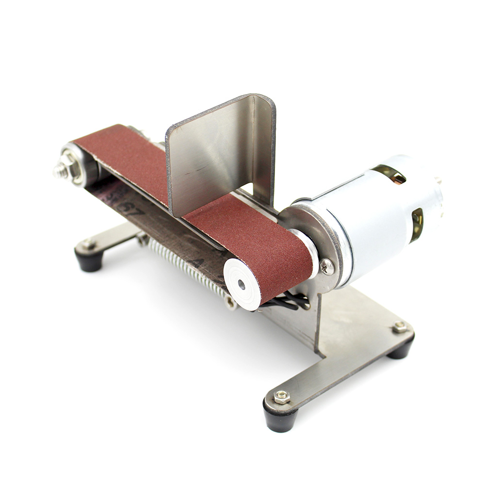 Multifunctional Grinder Mini Electric Belt Sander DIY Polishing Grinding Machine Cutter Edges Sharpener with Sand Belt