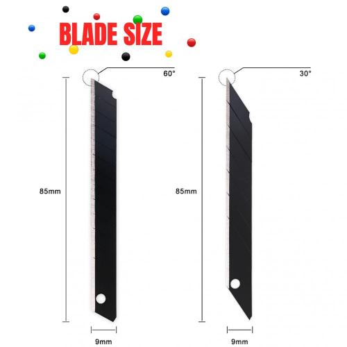 9mm 30/ 60 Degree Snap-off Blades Black Steel Supplier, Supply Various 9mm 30/ 60 Degree Snap-off Blades Black Steel of High Quality