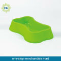 bone shape green dog bowl with stand FDA