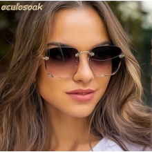 2020 women's new frameless sunglasses UV protection sunglasses women's