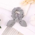 Women Striped Hair Ring Rope Bow knot Scrunchies Ponytail Holder Tie Girl Hairbands Elastic Hair Bands Hair Accessories