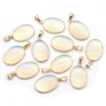 Oval Opalite Pendant for Making Jewelry Necklace 18X25MM
